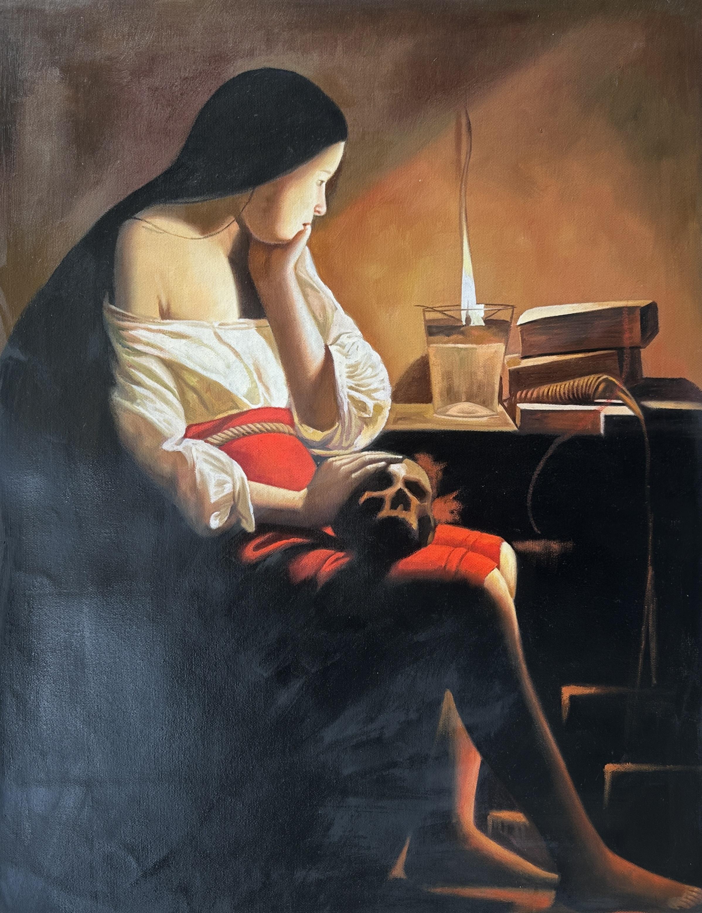 Magdalene With The Smoking Flame - Georges De La Tour — Georges De La Tour