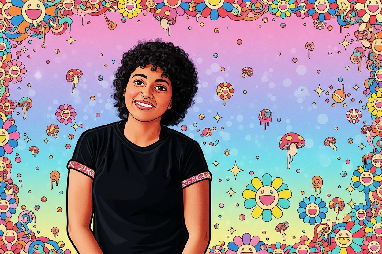 Ephemeral Bloom: A Portrait In Murakami's Light — Jacques Villedieu