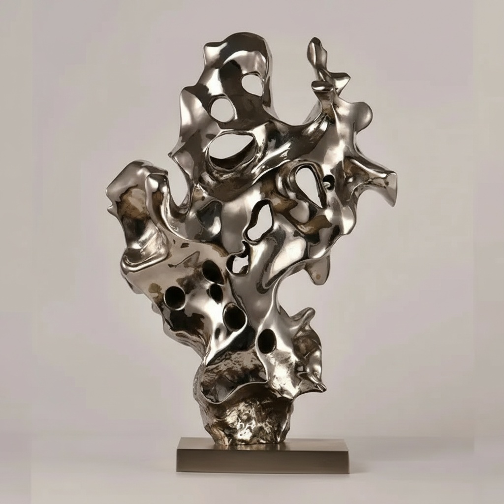 Stainless Steel Abstract Sculpture - Flowing Form