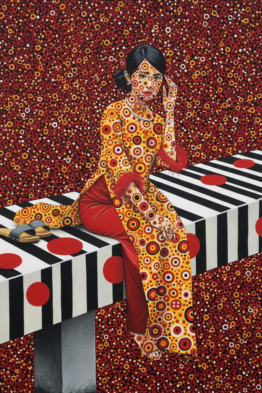 Ephemeral Bloom In Crimson Fields — Jacques Villedieu