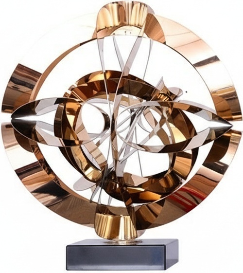 Elegant Stainless Steel Nordic Sculpture – Modern Decorative Art Piece For Living Room Bedroom Display Shelf