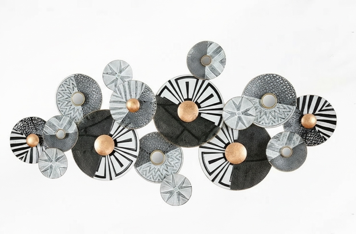 Abstract Metal Wall Sculpture - Nordic Modern Design