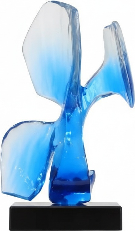 Azure Wings Glass Sculpture