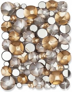 Metal & Paper Flower Wall Sculpture – Modern Abstract Art, Industrial Chic