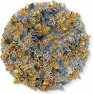 Pasta Texture Wall Art – Modern Circular Composition, 80.0 Cm (w) X 80.0 Cm (h) X 10.0 Cm (d) Handcraft