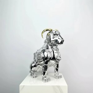 Steampunk Astrodog Sculpture – Handcrafted Resin Art