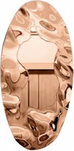 Rose Gold Wave Metal Wall Sculpture, Modern & Minimalist