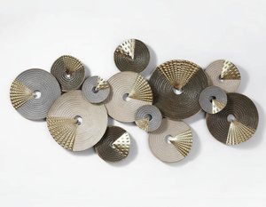 Layered Metal Wall Sculpture – Modern Geometric Art, Geometric Abstraction