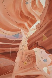 Terra Lumina: Canyon Echoes - Unique Edition — Jacques Villedieu, Expressionism / Surrealism (lyrical Abstraction)