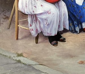 Plauderei (chatting Or The Conversation) - Eugene De Blaas — Eugene De Blaas