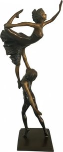 Dynamic Ballet Bronze Sculpture – Custom Size Available, Modern & Minimalist Patina Bronze Sculpture Ca