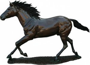 Galloping Horse Bronze Sculpture – Dynamic Movement & Patina Finish, Realism Lost-wax Casting Technique This Dynamic
