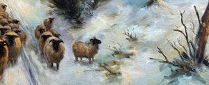 Through The Calm And Frosty Air - Joseph Farquharson — Joseph Farquharson