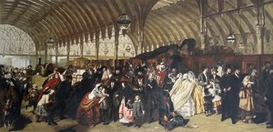 The Railway Station - William Powell Frith — William Powell Frith