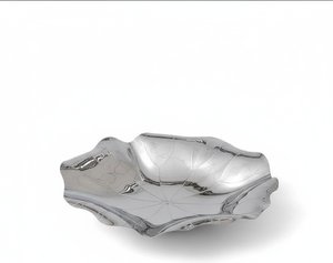 Polished Metal Flowing Sculpture Bowl