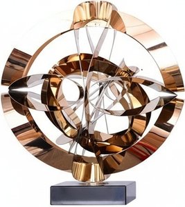 Elegant Stainless Steel Nordic Sculpture – Modern Decorative Art Piece For Living Room Bedroom Display Shelf, Nordic Modernism