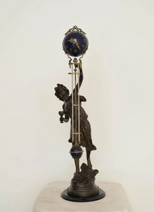 Antique Bronze Gloria Statue Pendulum Clock
