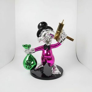 Hand-painted Cartoon Resin Sculpture - Dynamic Character Figurine, Pop Art