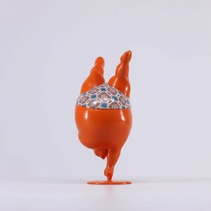 Balancing Figure Sculpture: Hand-painted Fiberglass Art