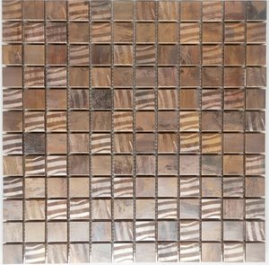 Reflective Copper-stainless Steel Mosaic Tiles - Handcrafted Antique Metal Art For Elegant Indoor And Outdoor Spaces, Mosaic Art