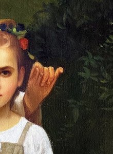 Crown Of Flowers(parure Des Champs Or The Jewel Of The Fields) - William-adolphe Bouguereau — William-adolphe Bouguereau
