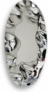 Abstract Silver Metal Wall Sculpture – Organic Wave Design, Abstract Art
