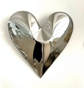 Reflective Stainless Steel Heart Wall Sculpture, Modern Art Crafted From High-quality 304 Stainles
