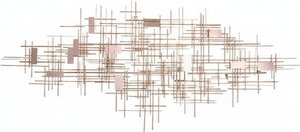 Rose Gold Geometric Stainless Steel Wall Sculpture – Elegant Metal Art Deco Decorative Statement Piece for Living Room Bedroom Modern Interior Design