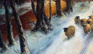 Through The Calm And Frosty Air - Joseph Farquharson — Joseph Farquharson