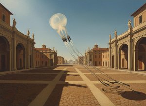 Ephemeral Resonance In Ochre And Azure — Jacques Villedieu