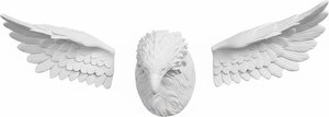Brass Eagle Head Wall Sculpture – Neoclassical Grandeur