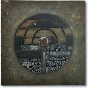 Handmade 3d Wood Wall Art – Abstract Gears & Tones, Industrial Chic