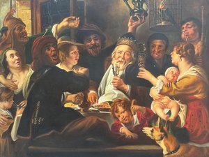 The Feast Of The Bean King - Jacob Jordaens — Jacob Jordaens, Baroque