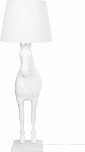 White Equine Sculpture Floor Lamp