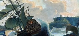 Warships In A Heavy Storm - Ludolf Backhuysen — Ludolf Backhuysen