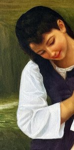 Crown Of Flowers(parure Des Champs Or The Jewel Of The Fields) - William-adolphe Bouguereau — William-adolphe Bouguereau