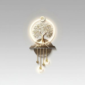 Golden Deer Still Life Acrylic Wall Art With Optional Led Illumination