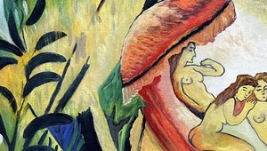 Drei Mädchen In Einer Barke (hree Girls In A Barque) - August Macke — August Macke
