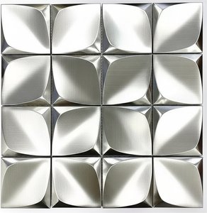 Shimmering Stainless Steel Mosaic Wall Tiles - Antique Modern Texture, Modern Art Wall Tile 7-15 Days Elevate Interior