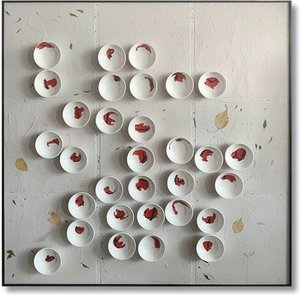 Abstract Ceramic & Plaster Wall Sculpture – Hand-painted Textured Art, Dust Gently With A Soft, Dry Cloth. Avoid Direct S