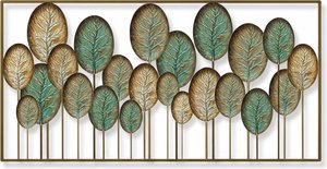 Golden Metal Leaf Wall Sculpture – Contemporary Forest Art, Modern Art Metal (iron) Wall Art Elevate Your S