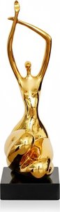 Golden Figure Statue: Modern Abstract Sculpture For Elegant Interiors