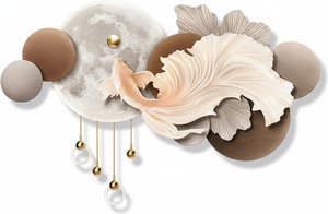 Lunar Bloom: Abstract Ceramic Wall Sculpture