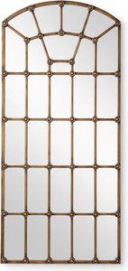 Antique Gold Metal Arch Mirror, Vintage Revival Evoke The Charm Of European Garde